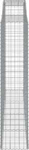 vidaXL Kosze gabionowe, 4 szt, 300x50x220/240 cm, galwanizowane żelazo 5