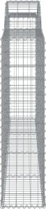 vidaXL Kosze gabionowe, 13 szt, 300x30x120/140cm, galwanizowane żelazo 5