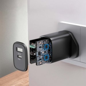 Ładowarka Joyroom Joyroom szybka ładowarka sieciowa UK USB Typ C + USB 20W PD QC3.0 czarny (L-QP2011) + kabel USB Typ C - Lightning 1m (S-M006) 6