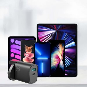 Ładowarka Joyroom Joyroom szybka ładowarka sieciowa UK USB Typ C + USB 20W PD QC3.0 czarny (L-QP2011) + kabel USB Typ C - Lightning 1m (S-M006) 7