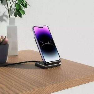 Ładowarka 4kom.pl Ładowarka indukcyjna Podstawka z ładowaniem bezprzewodowym Qi Wireless Charger 15W do telefonu Czarna 11