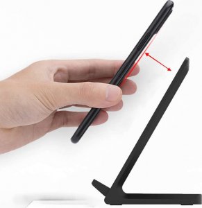 Ładowarka 4kom.pl Ładowarka indukcyjna Podstawka z ładowaniem bezprzewodowym Qi Wireless Charger 15W do telefonu Czarna 10