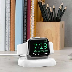 4kom.pl Ładowarka indukcyjna do Apple Watch Podstawka z ładowaniem bezprzewodowym Qi Wireless Charger Biała 7