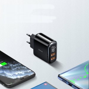 Ładowarka Mcdodo ŁADOWARKA SIECIOWA, SZYBKA, QC, 18W, 2X USB LCD, MCDODO 5