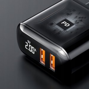 Ładowarka Mcdodo ŁADOWARKA SIECIOWA, SZYBKA, QC, 18W, 2X USB LCD, MCDODO 8
