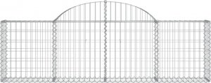 vidaXL Łukowaty kosz gabionowy, 200x30x60/80 cm, galwanizowane żelazo 3