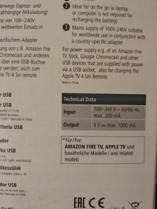 Ładowarka Hama HAMA Ładowarka Sieciowa Amazon Fire TV/Apple TV 2