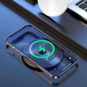 Ładowarka 4kom.pl Ładowarka indukcyjna Qi szybka bezprzewodowa Uniwersalna Fast Charge 15W Czarna 11