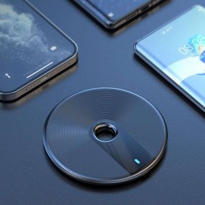 Ładowarka 4kom.pl Ładowarka indukcyjna Qi szybka bezprzewodowa Uniwersalna Fast Charge 15W Czarna 12