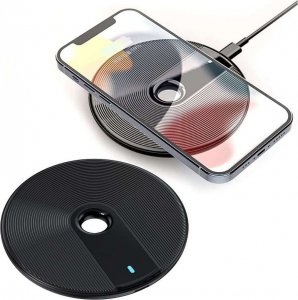 Ładowarka 4kom.pl Ładowarka indukcyjna Qi szybka bezprzewodowa Uniwersalna Fast Charge 15W Czarna 14