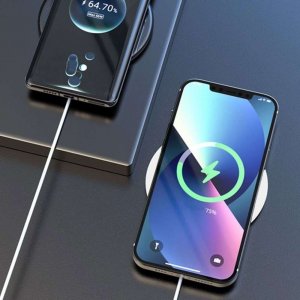 Ładowarka 4kom.pl Ładowarka indukcyjna Qi szybka bezprzewodowa Uniwersalna Fast Charge 15W Czarna 5