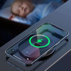 Ładowarka 4kom.pl Ładowarka indukcyjna Qi szybka bezprzewodowa Uniwersalna Fast Charge 15W Czarna 10