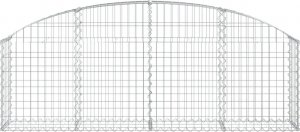 vidaXL Łukowaty kosz gabionowy, 200x30x60/80 cm, galwanizowane żelazo 3