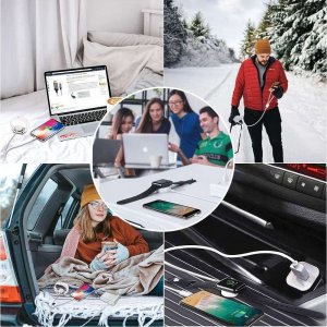 Ładowarka 4kom.pl Ładowarka indukcyjna Kabel 150cm UltraBoost 2w1 Magnetic & Lightning do Apple Watch iPhone iPad White 8