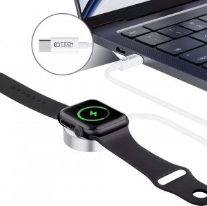 Ładowarka 4kom.pl Ładowarka indukcyjna magnetyczna Kabel typ C 120cm UltraBoost Magnetic Cable do Apple Watch White 4