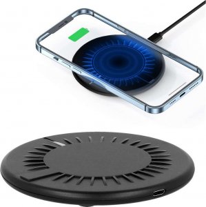 Ładowarka 4kom.pl Ładowarka indukcyjna QI Bezprzewodowa podkładka do telefonu Uniwersalna Fast Charge 10W Czarna 2