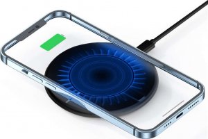Ładowarka 4kom.pl Ładowarka indukcyjna QI Bezprzewodowa podkładka do telefonu Uniwersalna Fast Charge 10W Czarna 7