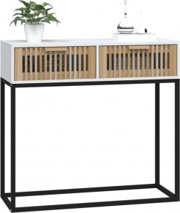 vidaXL Stolik konsolowy, biały, 80x30x75 cm 3