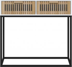 vidaXL Stolik konsolowy, biały, 80x30x75 cm 4
