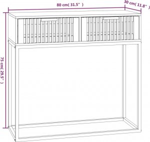 vidaXL Stolik konsolowy, biały, 80x30x75 cm 7