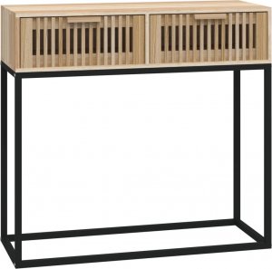 vidaXL Stolik konsolowy, 80x30x75 cm, materiał drewnopochodny i żelazo 2
