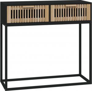 vidaXL Stolik konsolowy, czarny, 80x30x75 cm 2