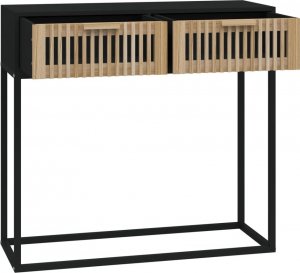 vidaXL Stolik konsolowy, czarny, 80x30x75 cm 5