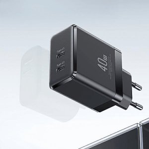 Ładowarka Usams Ładowarka sieciowa USAMS 2xUSB-C T54 40W PD Fast Charging biały/white (US-CC172) 3
