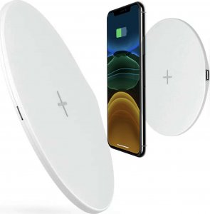 Ładowarka 4kom.pl Ładowarka indukcyjna Qi szybka bezprzewodowa Uniwersalna Fast Charge 15W Biała 11