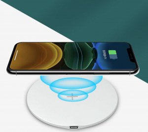 Ładowarka 4kom.pl Ładowarka indukcyjna Qi szybka bezprzewodowa Uniwersalna Fast Charge 15W Biała 3