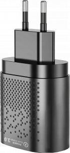 Ładowarka 4kom.pl Ładowarka sieciowa Szybka 4x USB QuickCharge 3.0 QC + Kabel 3w1 USB-C Lightning micro USB Czarna 7