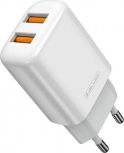 Ładowarka nemo Ładowarka Sieciowa 2x USB 2.4A + Kabel USB - micro USB Jellico EU02 biały 2