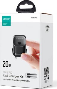 Ładowarka Joyroom Ładowarka sieciowa Joyroom JR-TCF02 USB-C 20W PD + kabel USB C/Lightning czarna 3