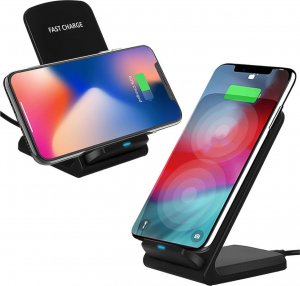 Ładowarka Alogy Ładowarka bezprzewodowa indukcyjna Alogy Qi Stand Charger na telefon stojak stacja z ładowaniem 15W Czarna 4