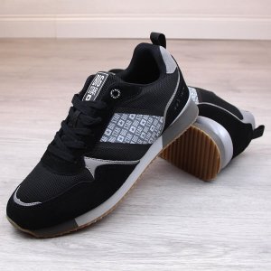 Big Star Skórzane buty sportowe męskie komfortowe czarne Big Star JJ174397 44 2