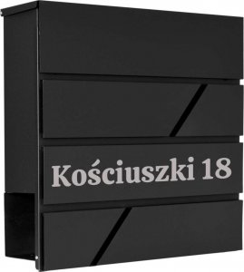Skrzynka na listy TOVE czarny z napisem 1