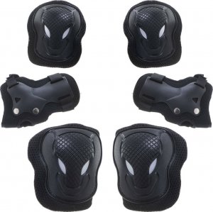 KIK Zestaw ochraniaczy na rolki rower hulajnogę czarny 3