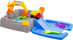 DK Piaskownica Zamek + Akcesoria, Koparka, Basen, Zjeżdżalnia 3