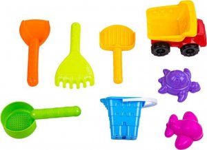 DK Piaskownica Zamek + Akcesoria, Koparka, Basen, Zjeżdżalnia 4