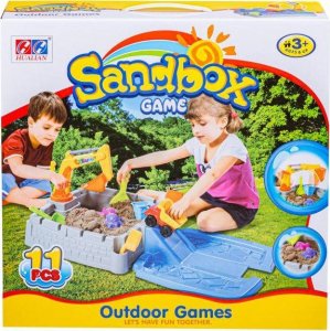 DK Piaskownica Zamek + Akcesoria, Koparka, Basen, Zjeżdżalnia 5