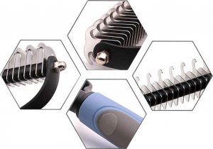 Trymer zgrzebło szczotka usuwa sierść psa kota 4