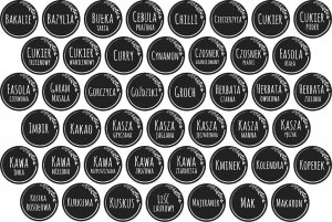 Deco4Home Naklejki na pojemniki do kuchni - pakiet 115 szt 7