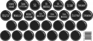 Deco4Home Naklejki na pojemniki do kuchni - pakiet 115 szt 9