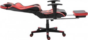 Fotel Ghost Chairs z podnóżkiem GHOST-SIX czarno czerwony 5