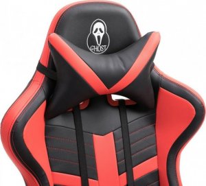 Fotel Ghost Chairs z podnóżkiem GHOST-SIX czarno czerwony 6