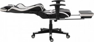 Fotel Ghost Chairs Fotel gamingowy rozkładany z podnóżkiem GHOST-SIX kolor czarno biały 5