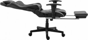 Fotel Ghost Chairs z podnóżkiem GHOST-SIX czarno szary 2