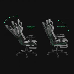 Fotel Ghost Chairs z podnóżkiem GHOST-SIX czarno szary 8