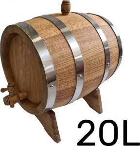 Beczka drewniana dębowa 20l wypalanana bimber, whisky lub wino + grawer 1