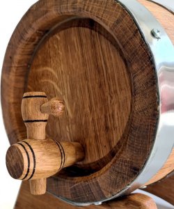 Beczka drewniana dębowa 3l wypalanana bimber, whisky lub wino + grawer 3